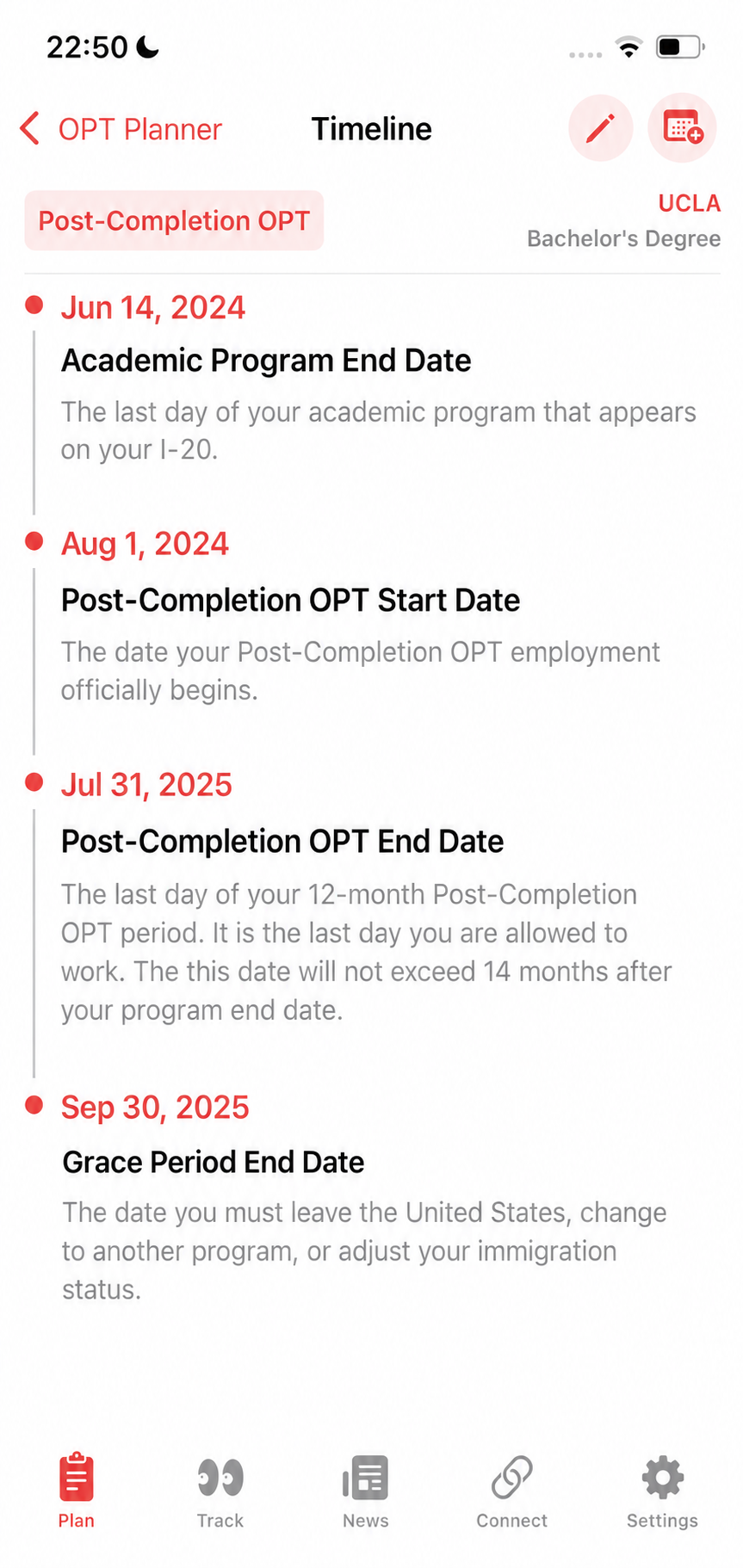 OPTimize app main screenshot
